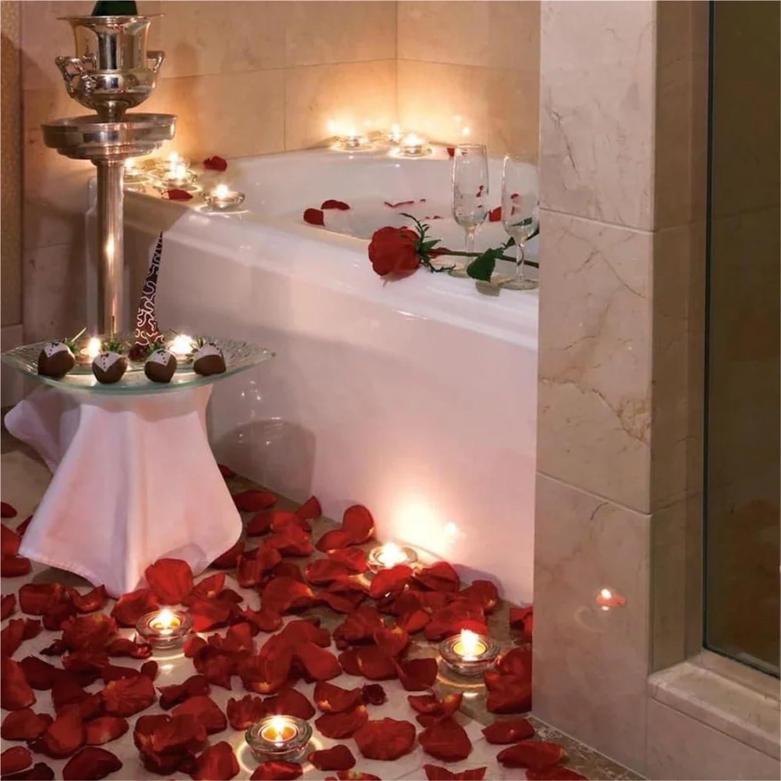 Künstliche Rosenblätter Künstliche gefälschte Rosenblätter, Rosenblüten, romantische Hochzeit, Party, Valentinstag, Dekoration für die Party