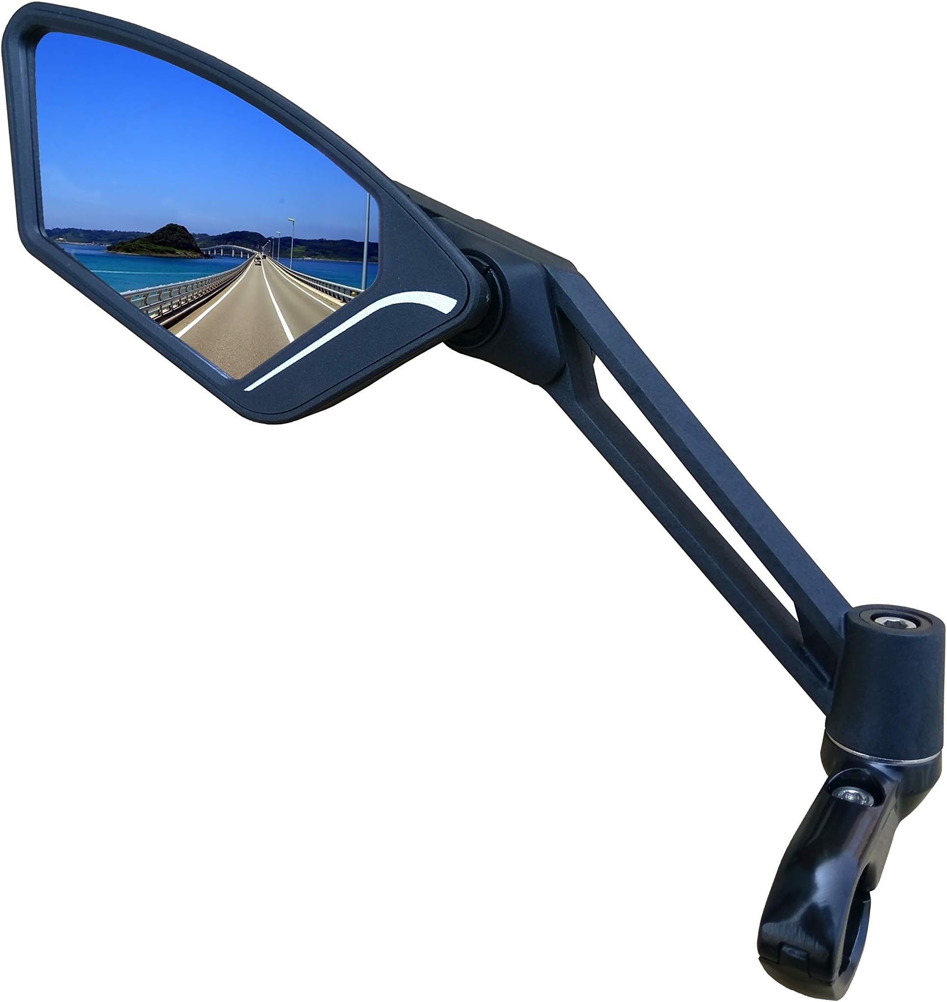 New Scratch Resistant Glass Lens,Handlebar Bike Mirror, Adjustable Safe Rearview Mirror, Bicycle Mirror,ME-003
