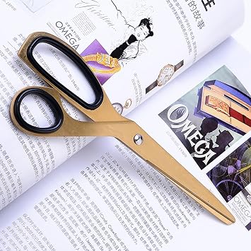 SN10 Minimalism Fabric Scissors, Sewing Scissors for Fabric Clothing Cutting.Stainless Steel Blades,7.9in long(.Blade length 3.7 in) The Top is Round Instead of Sharp.