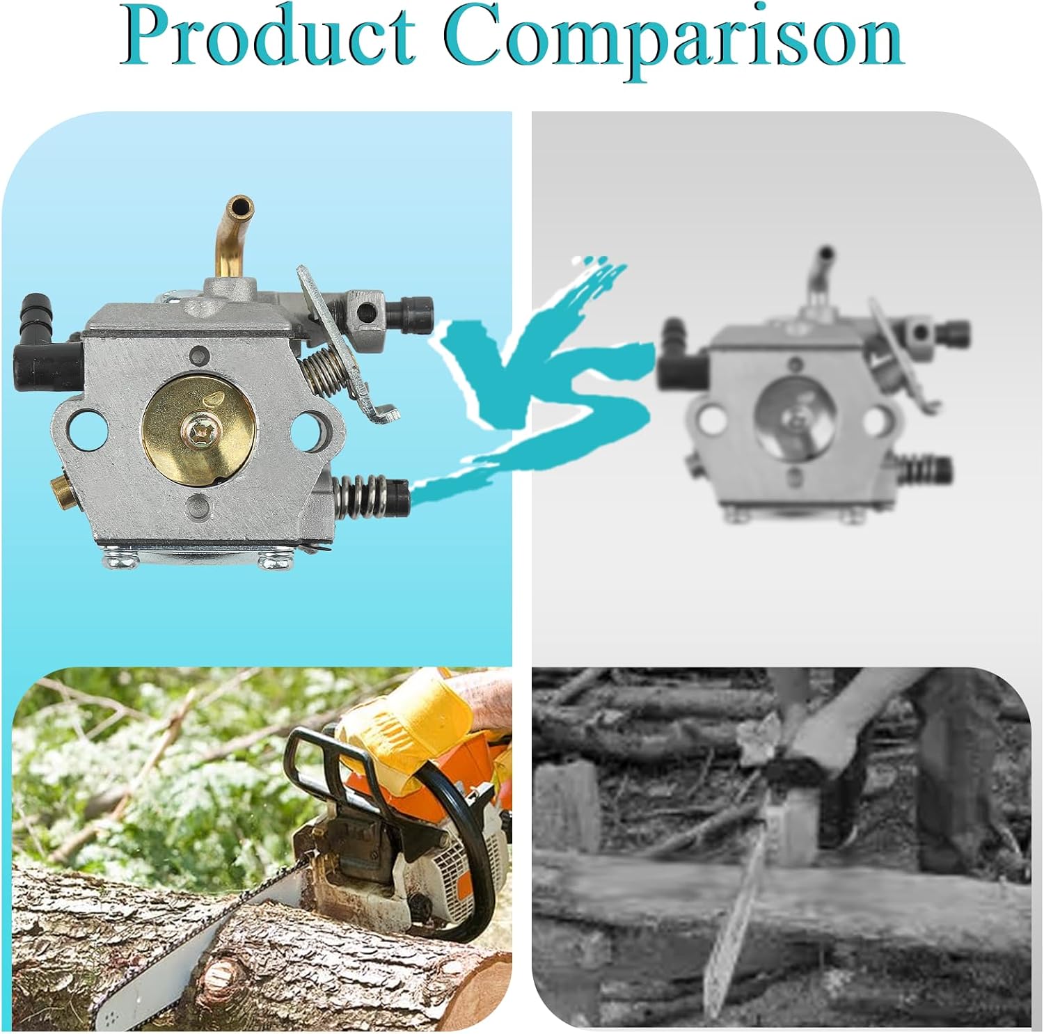 Carburetor Carb for Stihl MS260 026 MS240 024 Chainsaw with Air Fuel Filter Impulse Line Kit Replace 1121 120 0611 1121 120 1612