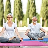 Vista 8 de RitFit Upgraded Folding Exercise Mat, 2 Inch Thick Gymnastics Mat 3’x6’,4’x8’,4x10’,2'x8' with Carrying Handles for Yoga, MMA, Stretching, Core