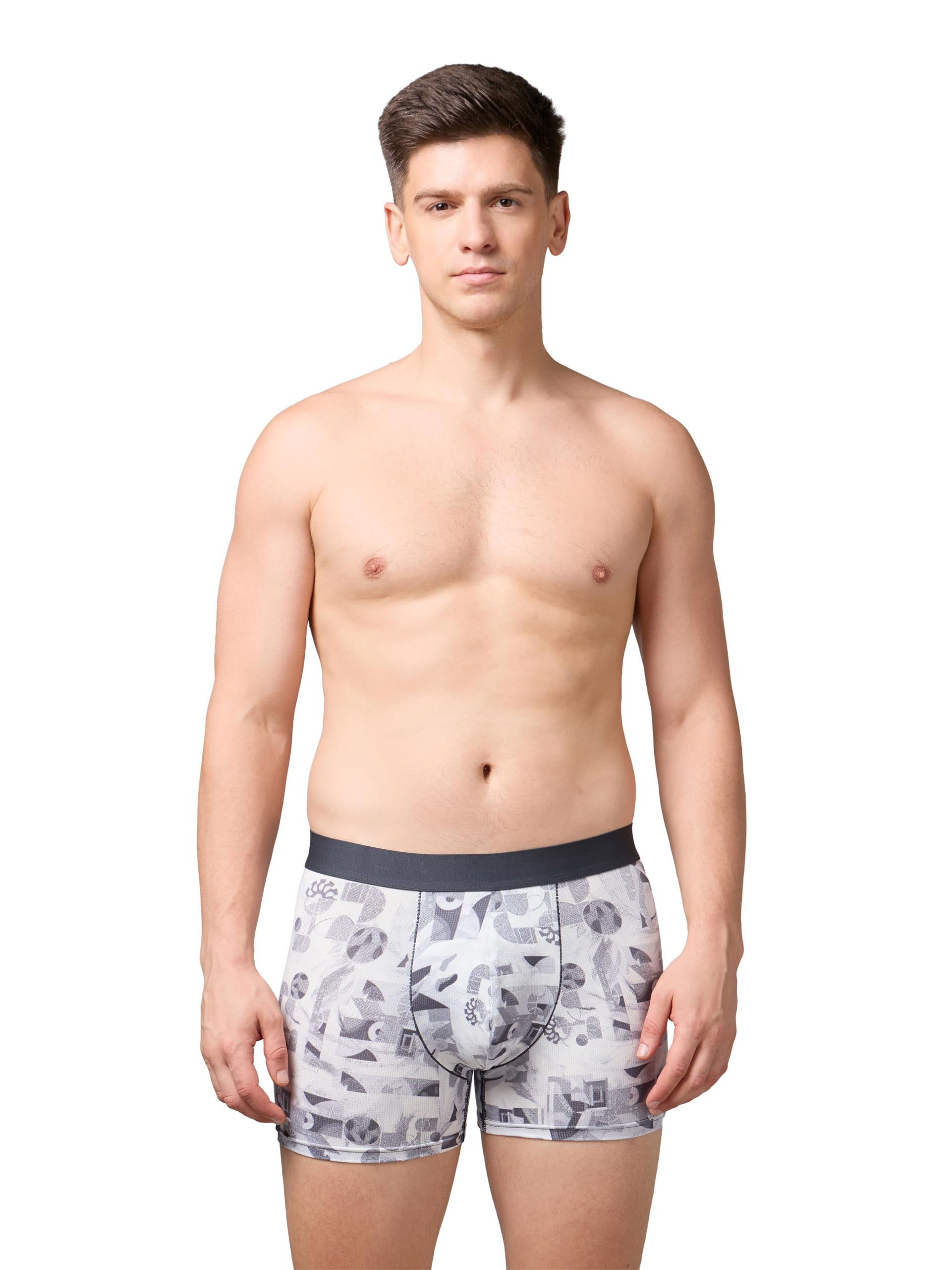 Men's Colorblock Trunks Underwear with ElastoLITE 4 Way Stretch Lightweight Breathable Moisture Wicking Soft Anti Odour Anti Microbial Comfort Fit Boxer Briefs Innerwear for Men-image-35