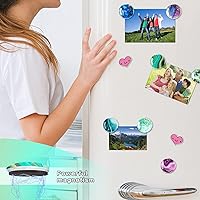 Vista 4 de DARUITE 12 imanes de vidrio para nevera, fuertes imanes de refrigerador para manualidades, oficina, cocina y pizarra blanca, mármol