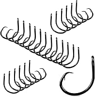 Mustad Demon Perfect Inline Circle Hooks 39954NP 1/0 - UltraPoint Black Nickel Up Eye for Saltwater & Freshwater Fishing