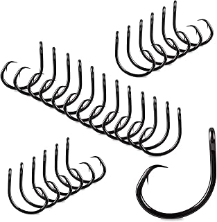 Mustad Demon Perfect Inline Circle Hooks 39954NP 1/0 - UltraPoint Black Nickel Up Eye for Saltwater & Freshwater Fishing