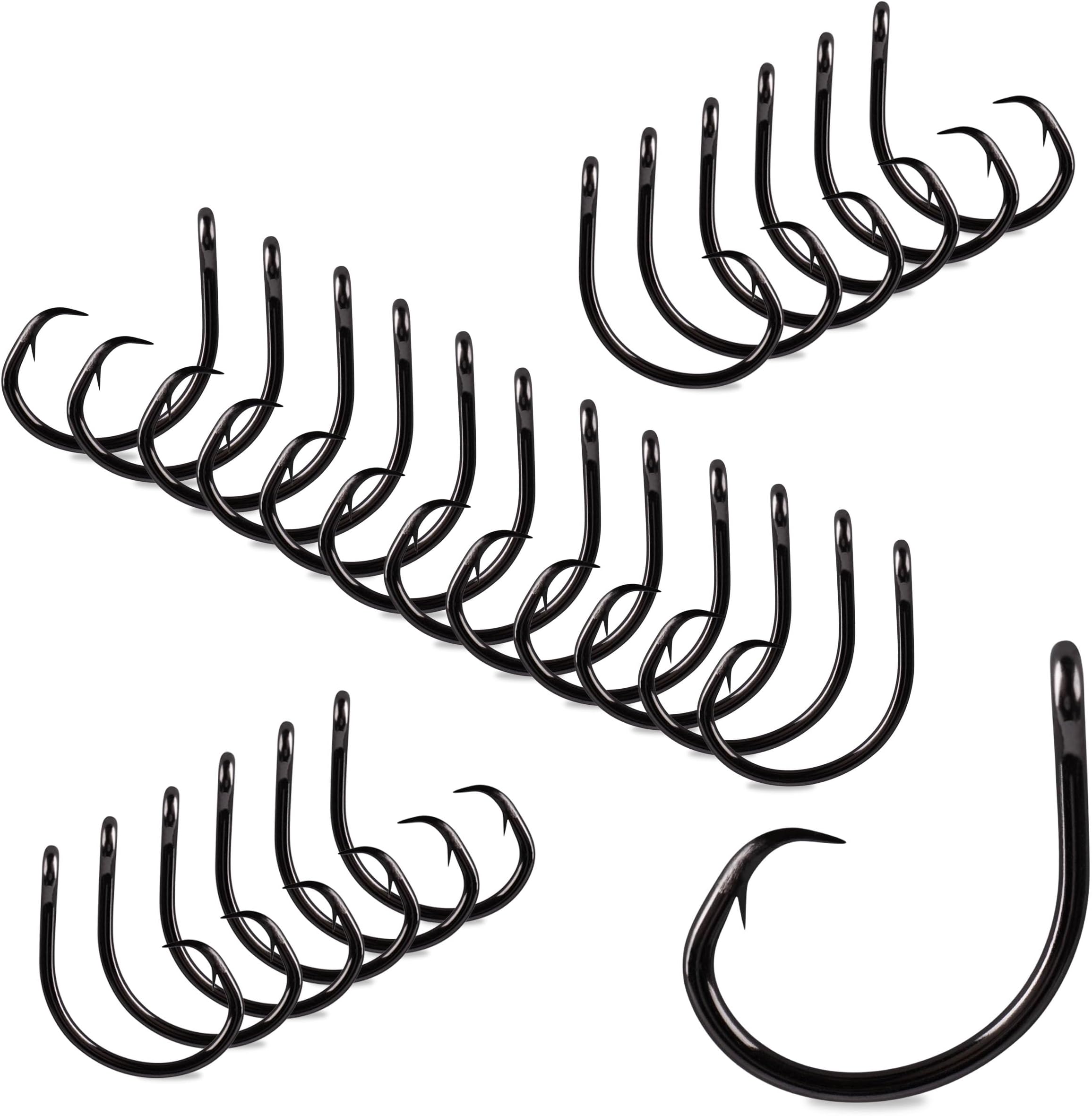 Mustad Demon Perfect Inline Circle Hook 39954NP - 1X Fine Fishing Hooks, Up Eye, Ideal for Saltwater and Freshwater Species, Original Patented Circle Hook Design, Black Nickel Inline Hooks