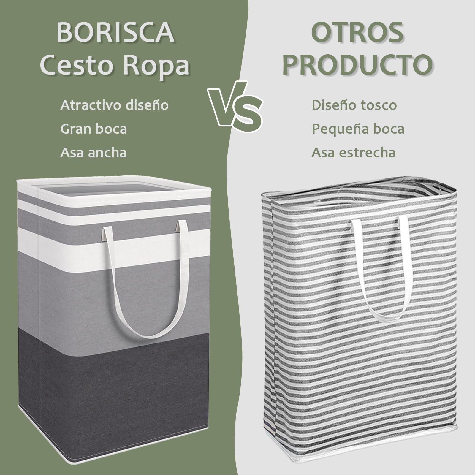 75L Cesta Plegable para Ropa Sucia, 2 Bolsas Lavadora, Impermeable de Tela, Gran Capacidad, Ideal para Lavadero y Almacenamiento