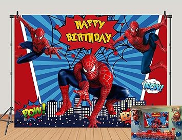 Amazon Com Telones De Fondo De Fotos De Spiderman Super City Spiderman Boys Baby Shower Decoracion De Fiesta De Cumpleanos Fotografia Fondo De Superheroe Citycape Kids Studio Stand Props 5x3ft Electronica