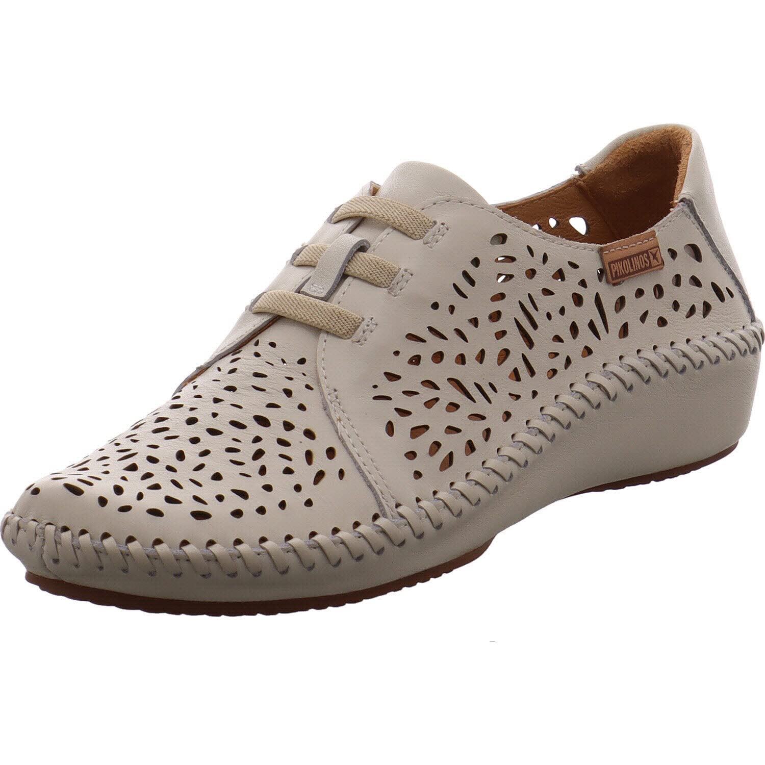 Pikolinos P. Vallarta Zapatos Planos Mujer | en Cuero | con Elástico | Talla EU 35-​42 en Color Blanco