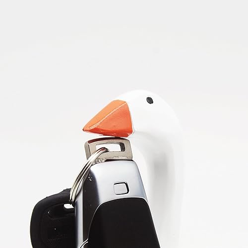 Miniatura 8 de SIETIOJI Estatua magnética de ganso para colgador de llaves, estatuas de jardín de pato de ganso, adorno decorativo para decoración del hogar,