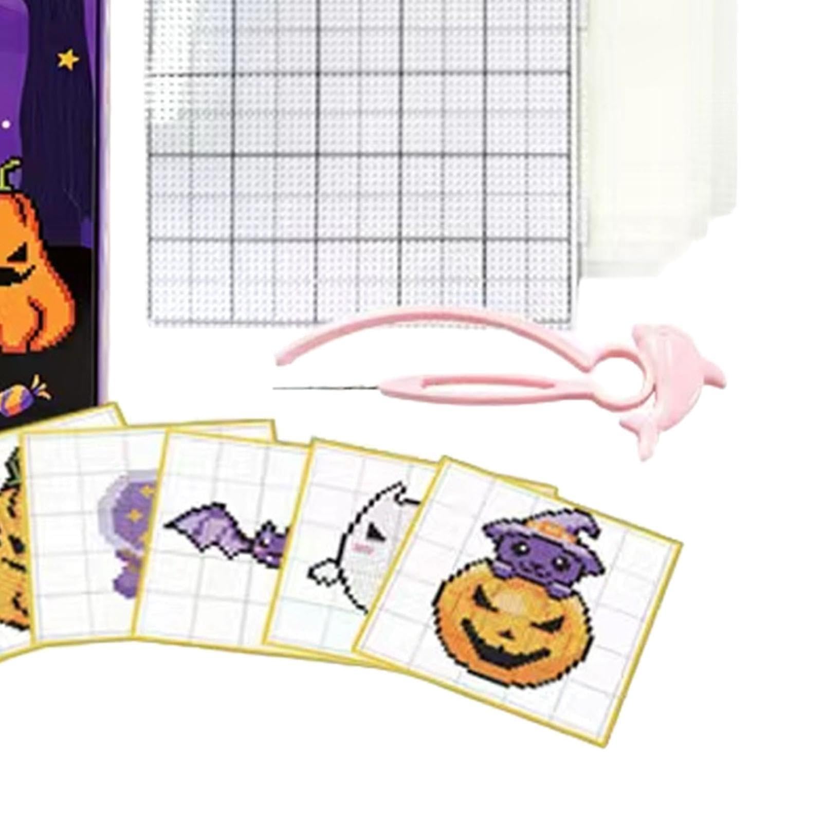 Halloween-Adventskalender Für Kinder 24-Tage-Bügelperlen-Gruselkürbis-