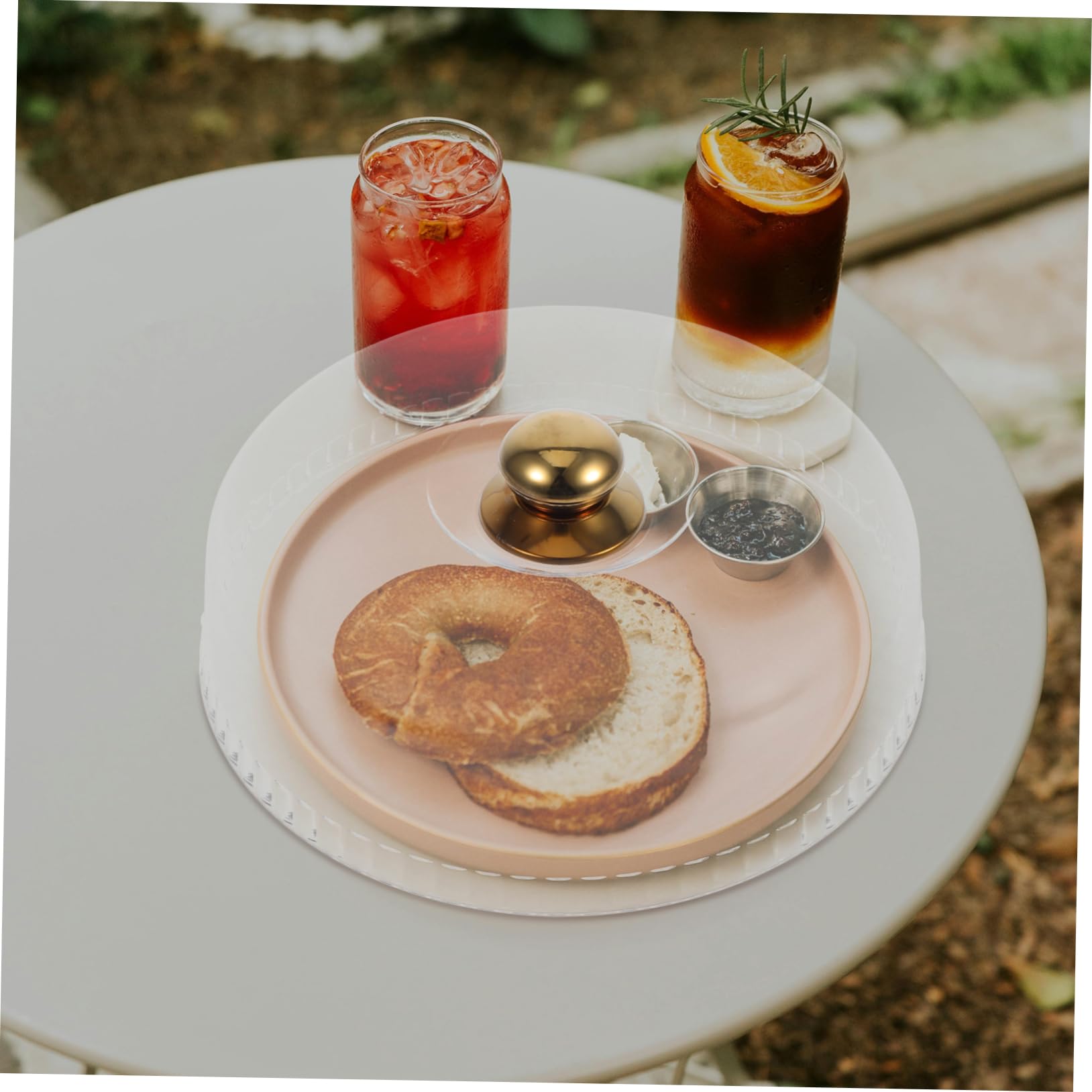 HEALLILY Transparent pour Gâteaux Et Pâtisseries Cloche Acrylique Réutilisable pour Présentation Alimentaire Lors De Fêtes Et Événements Plein Air