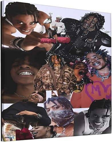 GOTENTI Pintura en lienzo de 12 x 12 pulgadas Teezo Rapper Touchdown para decoración de pared, póster para decoración del hogar, sala de estar,