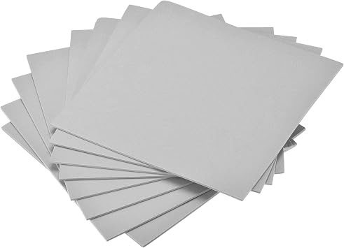 uxcell Grey EVA Foam Sheets 10 x 10 Inch 3mm Thickness for Crafts DIY Projects, 8 Pcs