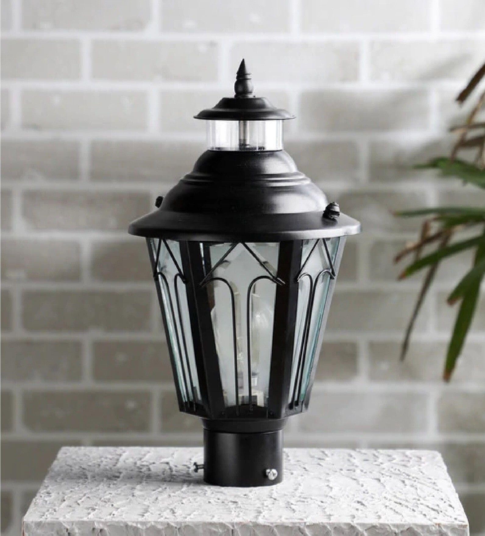 Black Metal Fixed Gate Light | Outdoor Garden Roof Entrance Lamp | Durable Weather-Resistant Exterior Lighting Fixture-image-25