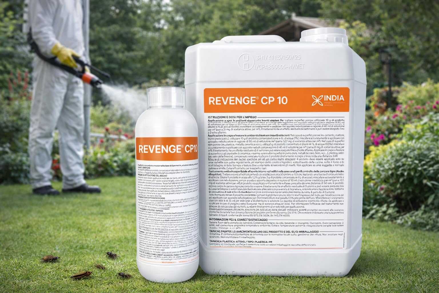 Ossian Revenge CP 10 Insetticida Concentrato Cipermetrina 10% | Antizanzare Tigre e Comune, Mosche e Scarafaggi | Uso Interno ed Esterno | Azione Residuale | Diluizione in Acqua (5 LT)