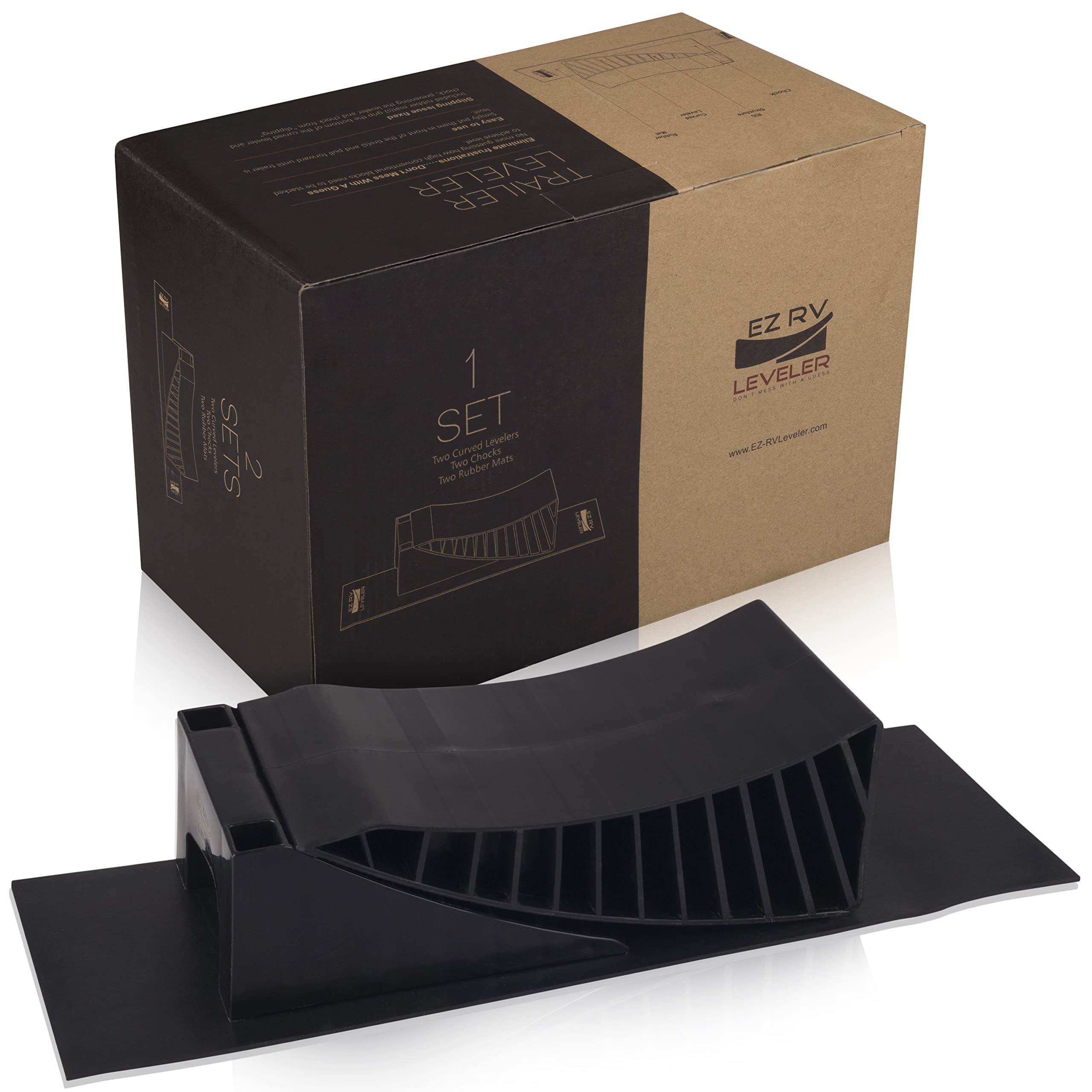 Buy EZ RV Leveler Curved Leveling Ramp with Chocks and Rubber Mat