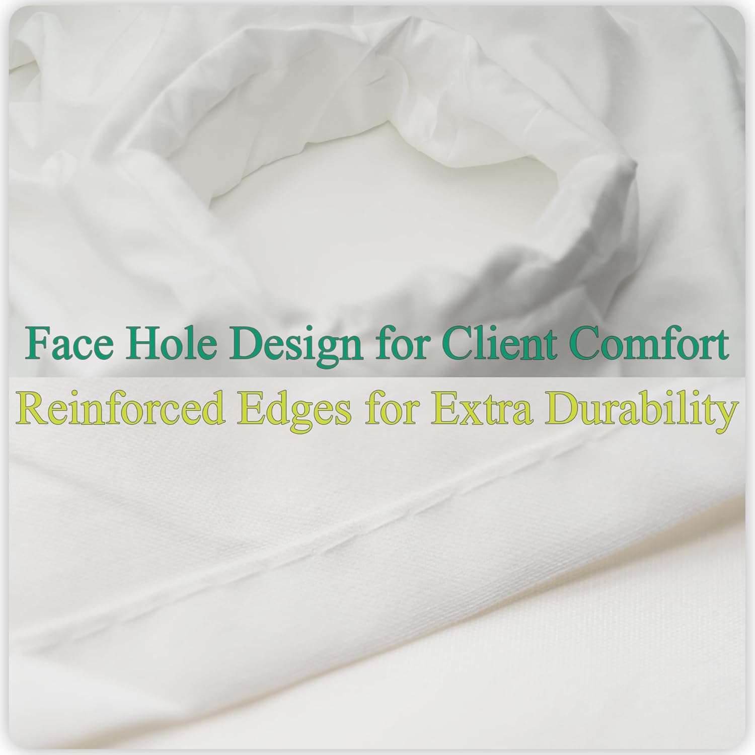 MAYOKEN® 2PCS Massage Table Sheets with Face Hole – 95" x 56" Extra-Large Polyester Cover, Wrinkle-Resistant, Machine Washable, Durable Massage Table Sheets for Professional Spa & Salon Therapy