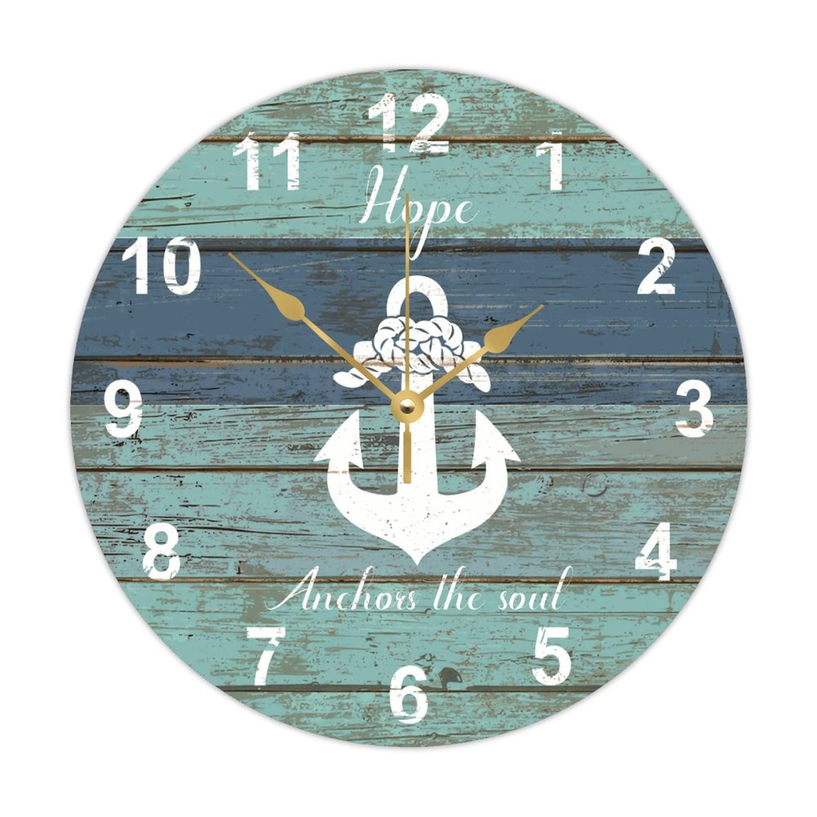 Horloge ronde en bois à offrir pour une décoration de salon marine