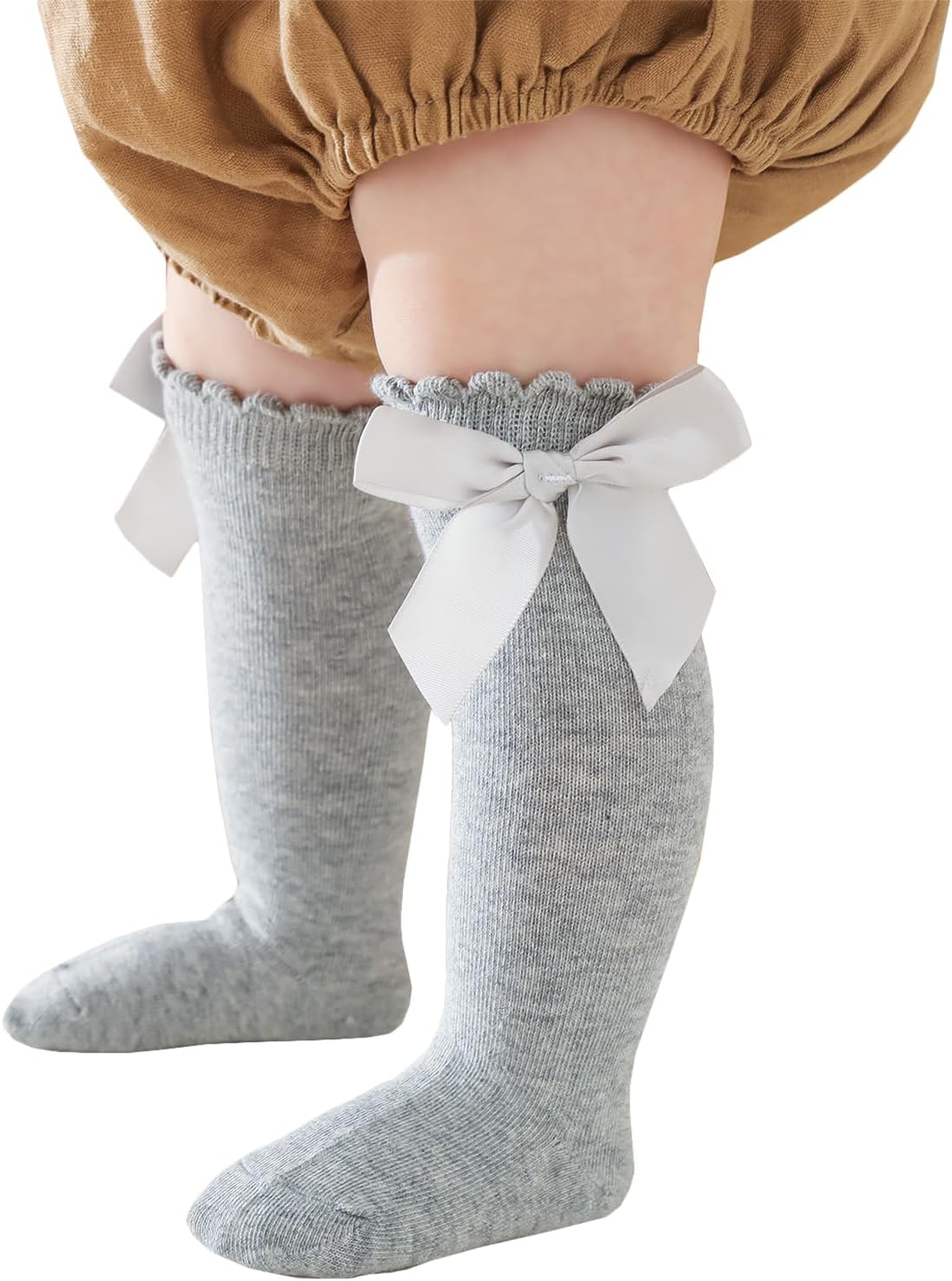 Baby Knee High Socks Newborn Ruffle Bow Socks Infant Long Sock Toddler Girls Uniform Stockings Baby Knee High Socks Newborn Ruffle Bow Socks Infant Long Sock Toddler Girls Uniform Stockings