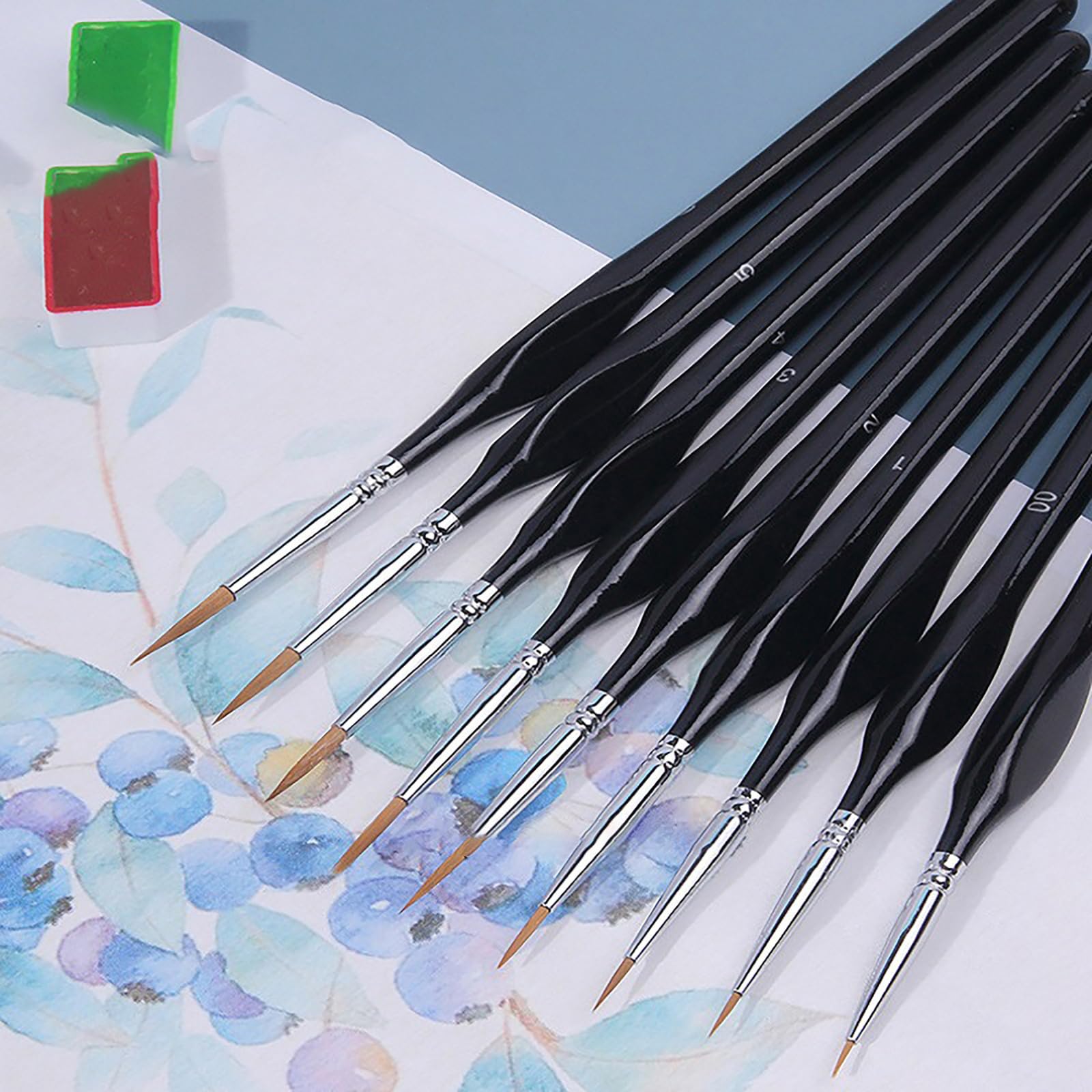 Ensemble de 18 pinceaux pour détails Fins, Petits modèles, pinceaux pour Figurines 40k, pinceaux Miniatures pour Acrylique, Aquarelle, Huile, Visage, Ongles, Dessin au Trait