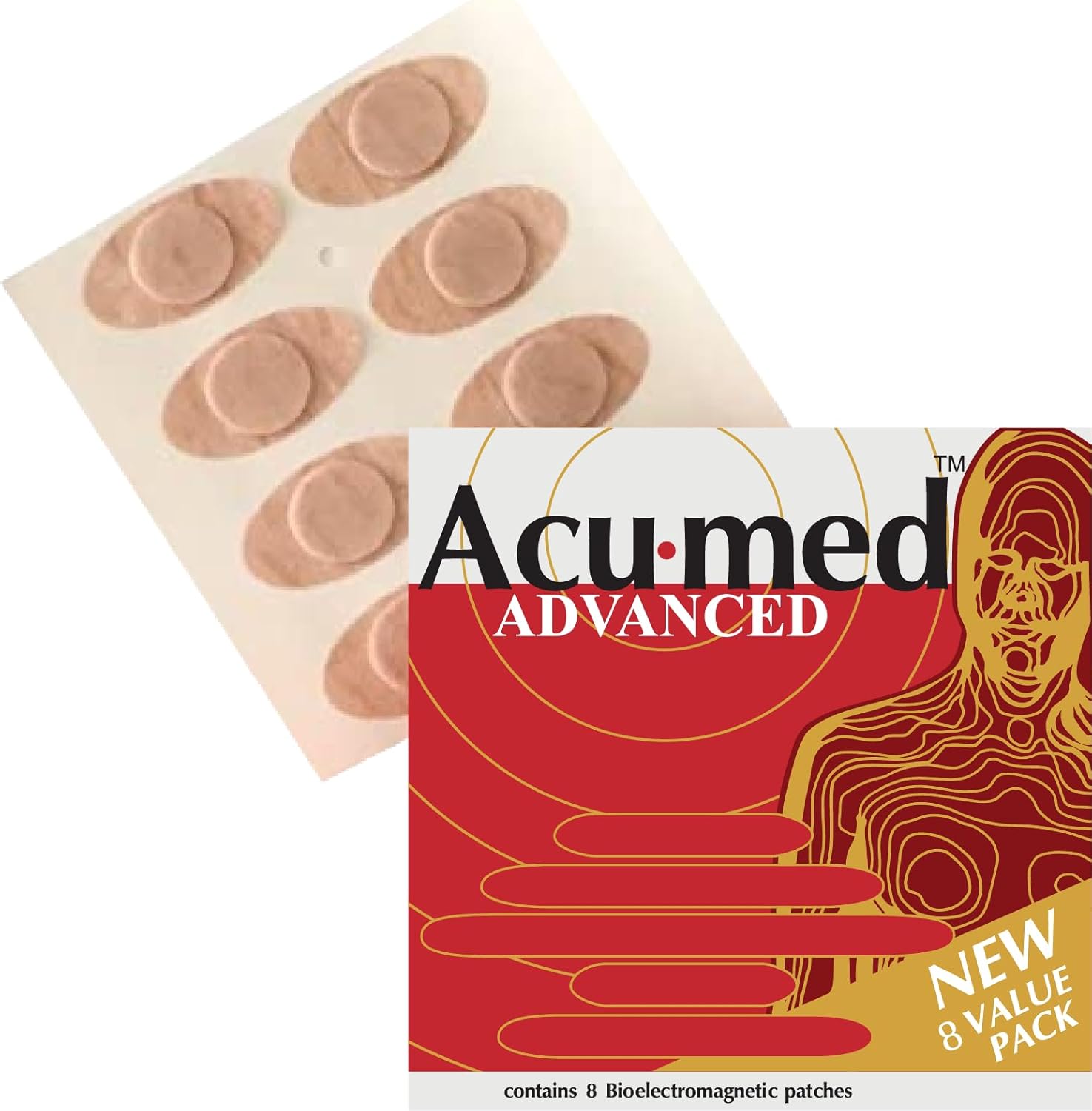Acupressure Magnetic Therapy Patches (1 Pack of 8)