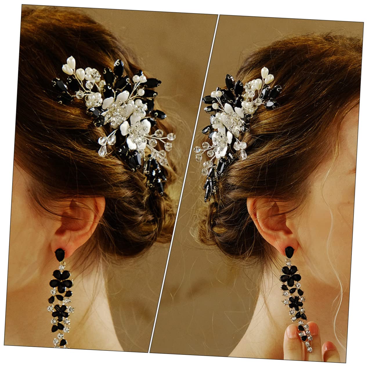 minkissy 4pezzi Pettine Decorativo Per Da Sposa Con Fiori Accessorio Elegante Per Acconciature Femminili Facile Da Indossare Danni Ai