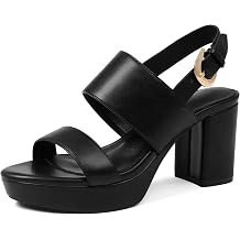 Marc Ford Platform Heels for Women Chunky Heels Sandals with Ankle Strap Fashion Open Toe Block Heels for Summer Dress 2026