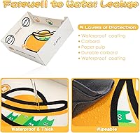 Vista 3 de Teling 4 Pcs 19 x 15 x 6 Inch Foldable Kitty Litter Boxes Large Disposable Cat Litter Container Double Layer Waterproof Travel Jumbo Litter Box for