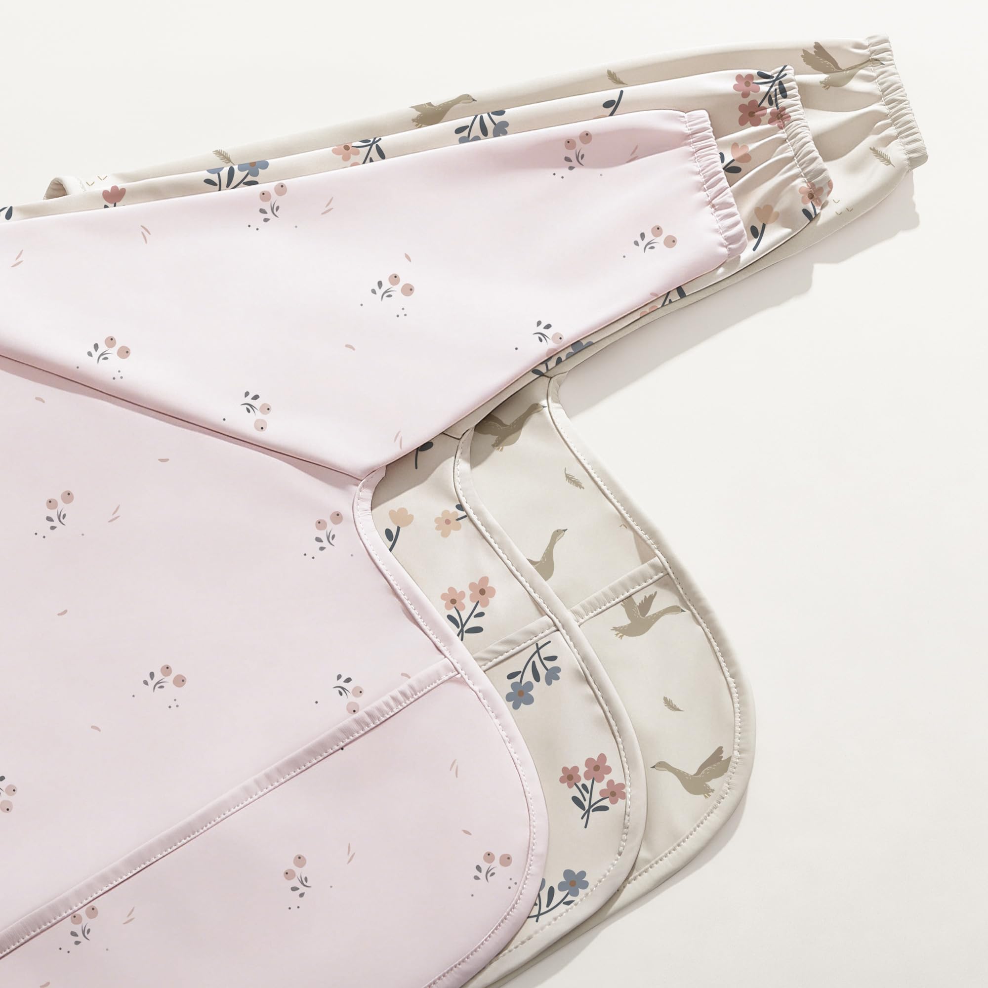 bearmoss Bavoir Manche Longues Bébé BLW Bavette de Sevrage Imperméable PU Bébés Enfants