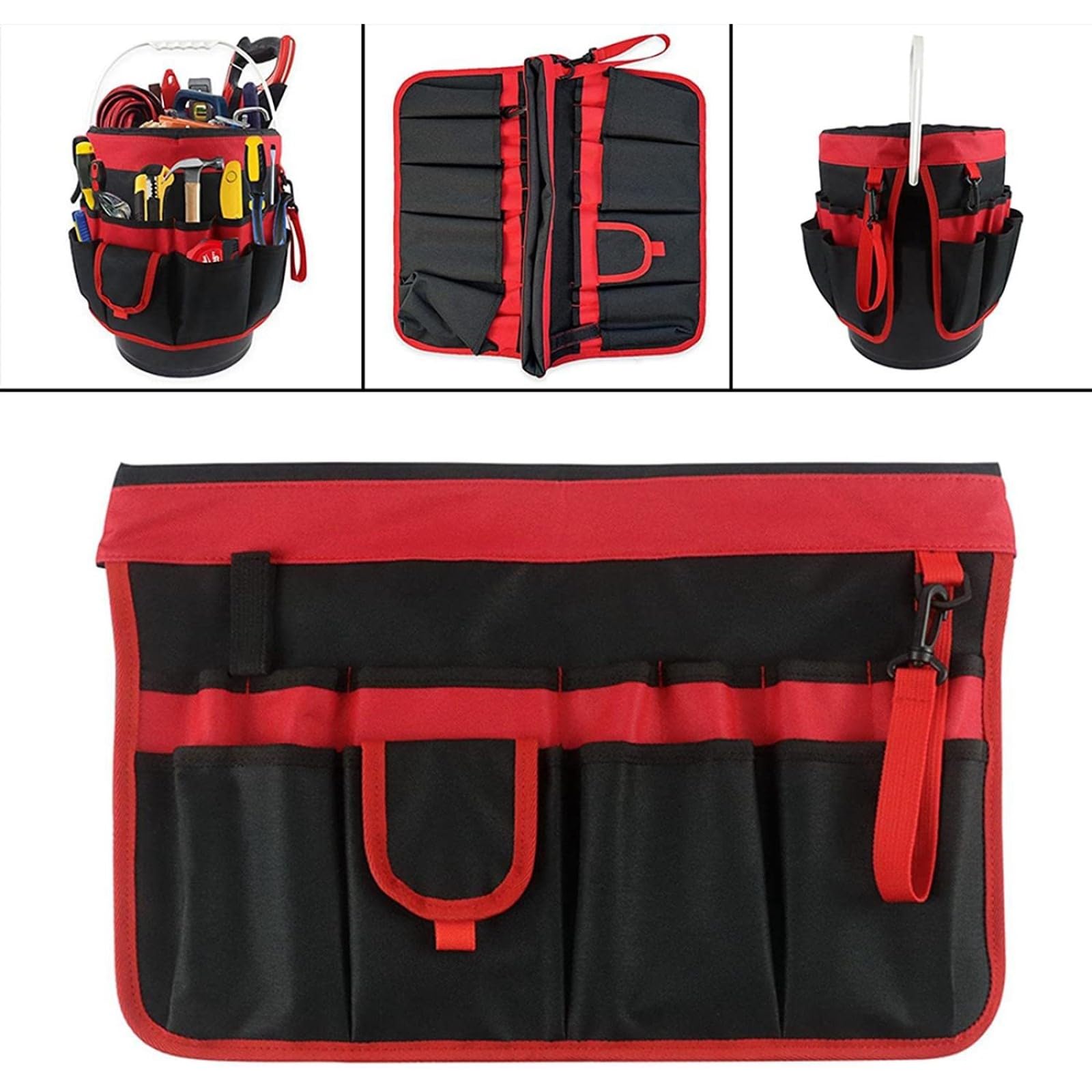 Secchiello per Attrezzi Borsa, Utensili Secchio Organizer, Secchio Tela Porta Utensile e Organizzatore, Organizer per Attrezzi Secchio per Attrezzi, Borsa Porta Attrezzi, Custodia per elettricista
