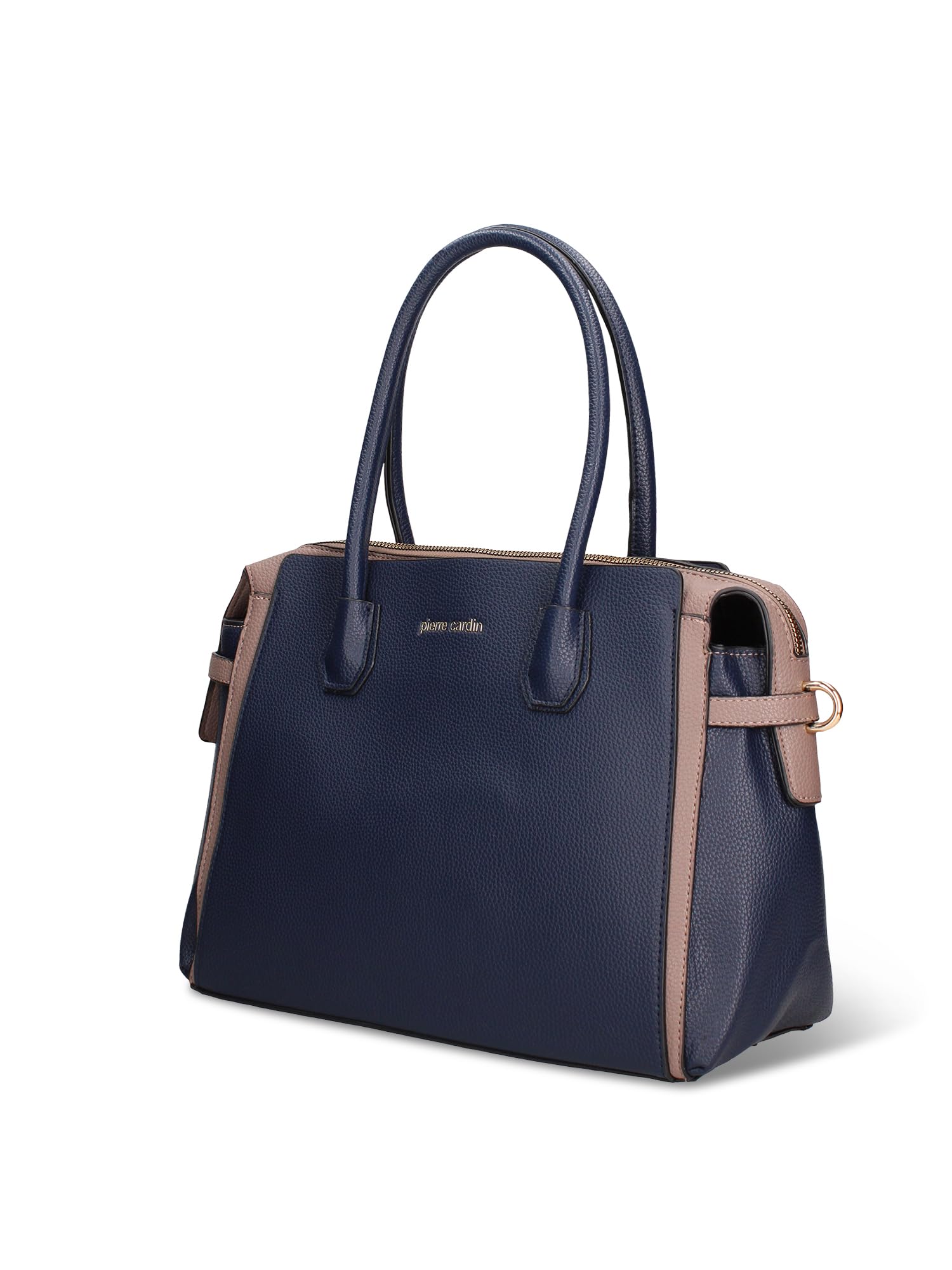 Pierre Cardin Shopper Handtasche aus veganem PU-Leder und Braun mit Reißverschluss Mehrfarbig
