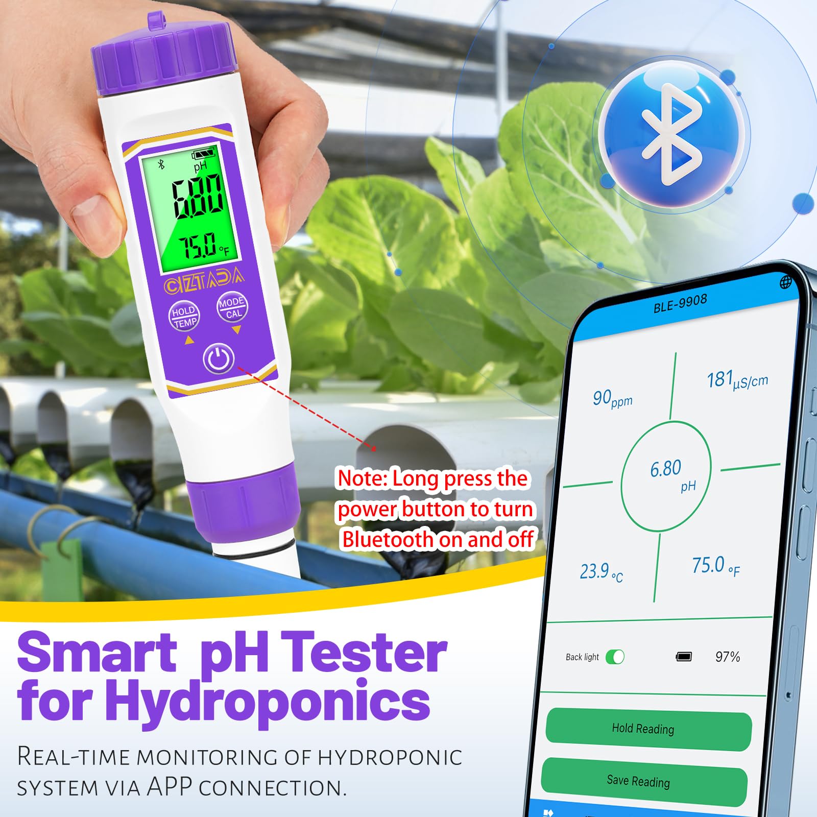 Smart pH EC Meter for Hydroponics - Buy Now -2