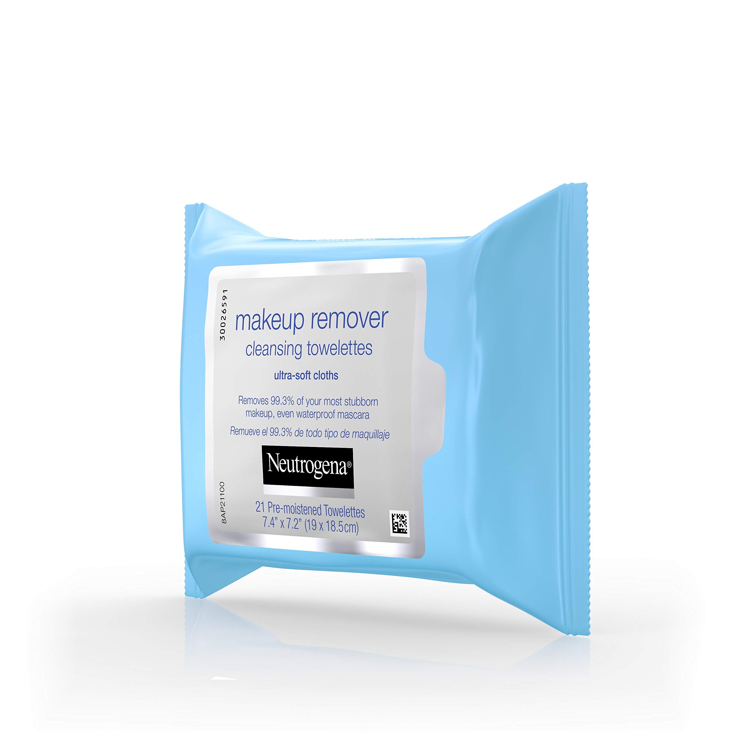 Neutrogena Makeup Remover Cleansing Facial Towelettes, Daily Gentle Face Wipes to Remove Oil, Dirt, & 99.3% of Makeup, Safe for Sensitive Eyes, Alcohol Free Wipes in Resealable Pack, 21 ct (Pack of 3)