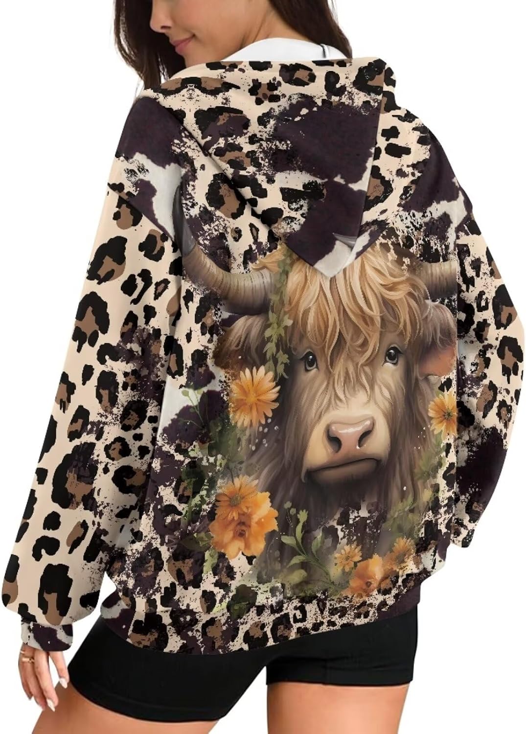 Graphic Sweatshirts for Women Fashion Zip Up Hoodie Women Lightweight