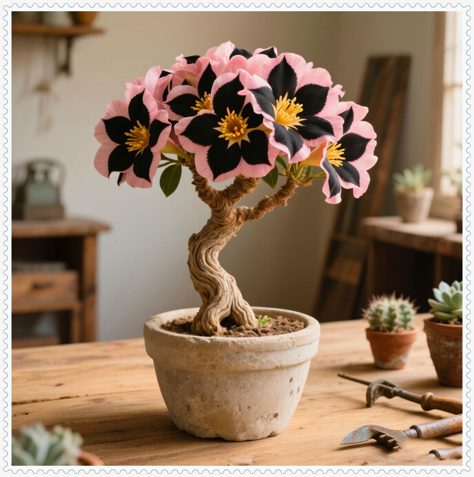 Elegant Desert Rose Bulbs – Hardy Perennial Plants Ready for Planting in UK Gardens/Hardy Perennial/Excellent Display-2 Bulbs-H — image 1