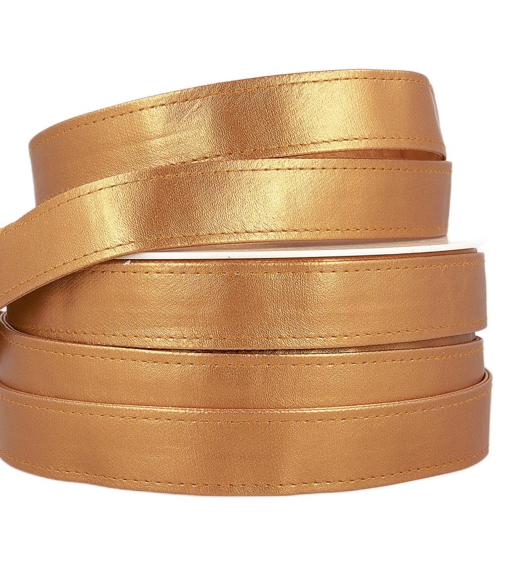 Sangle simili cuir or 25mm de qualité supérieure pour finitions maroquinerie haut de gamme