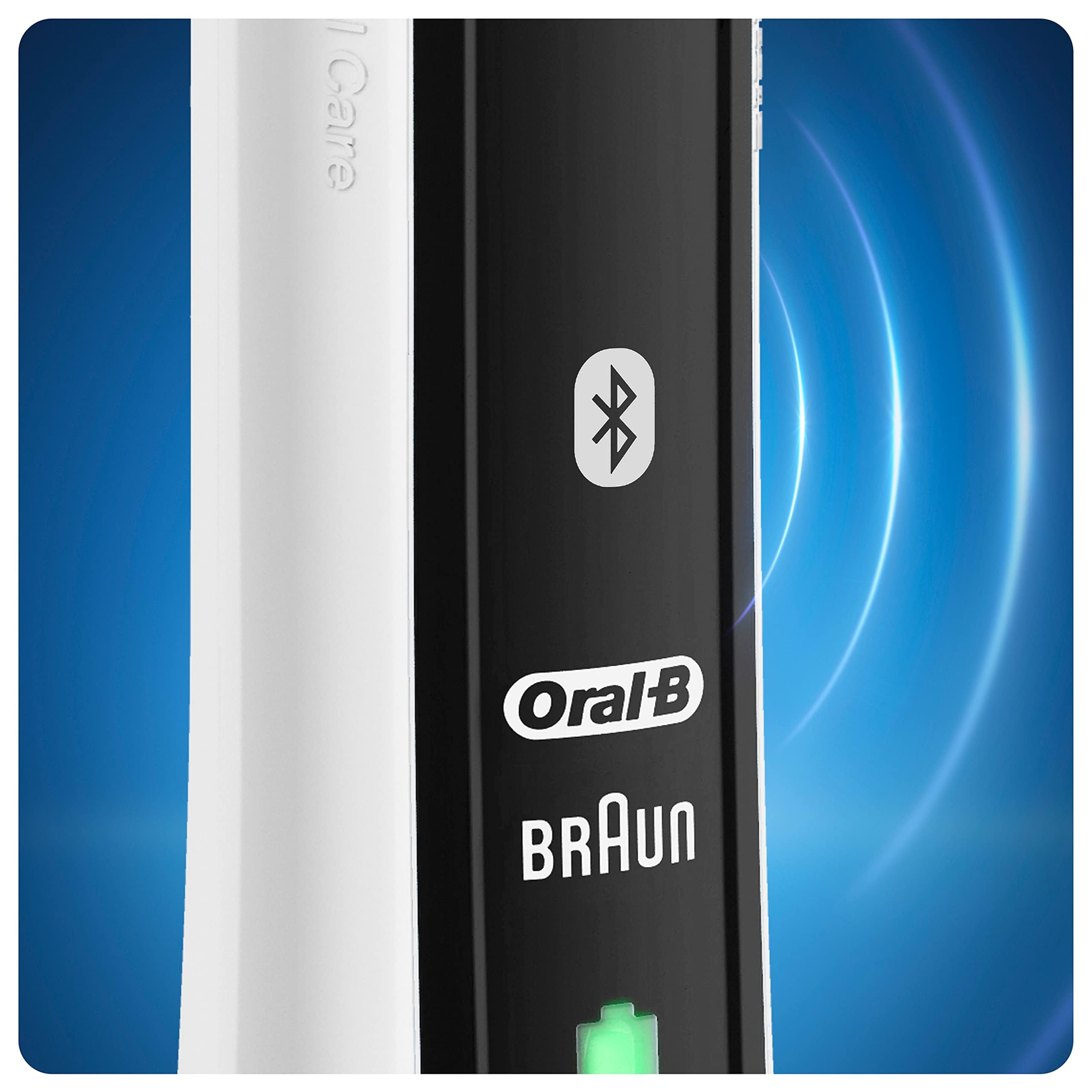 Oral-B Pro-Series 4500 Elektrische Zahnbürste, Ersatzbürstenkopf, Tasche, schwarz, 1 Aufsteckbürsten für elektrische Zahnbürste, wiederaufladbar + Oral-B Zahnpasta & Classic Repair Nagellack