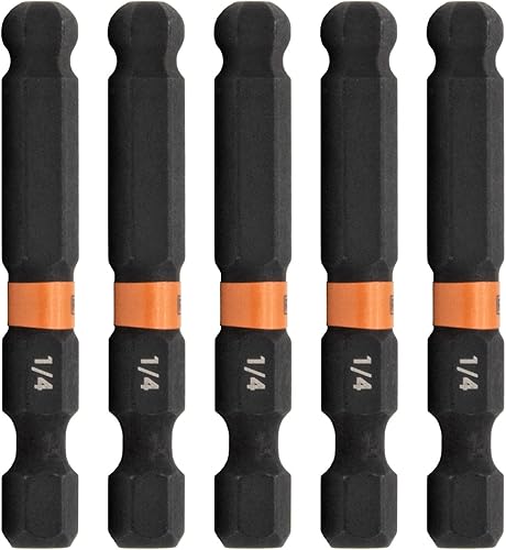 Miniatura 6 de Punta de Impacto de Cabeza Hexagonal de 2mm con Extremo en Bola - Puntas de Tornillo Allen de Railer. Puntas Hexagonales de 1/4 de Pulgada