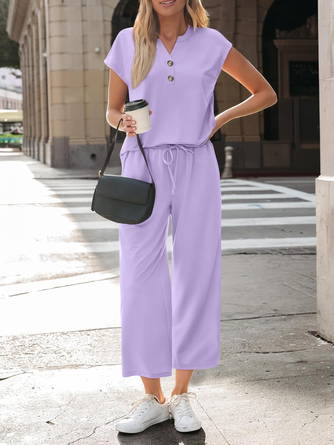 LILLUSORY Two Piece Lounge Sets for Women Spring Vacation Beach Travel Airport Outfits Casual Cruise Fashion 2026 - Image 2