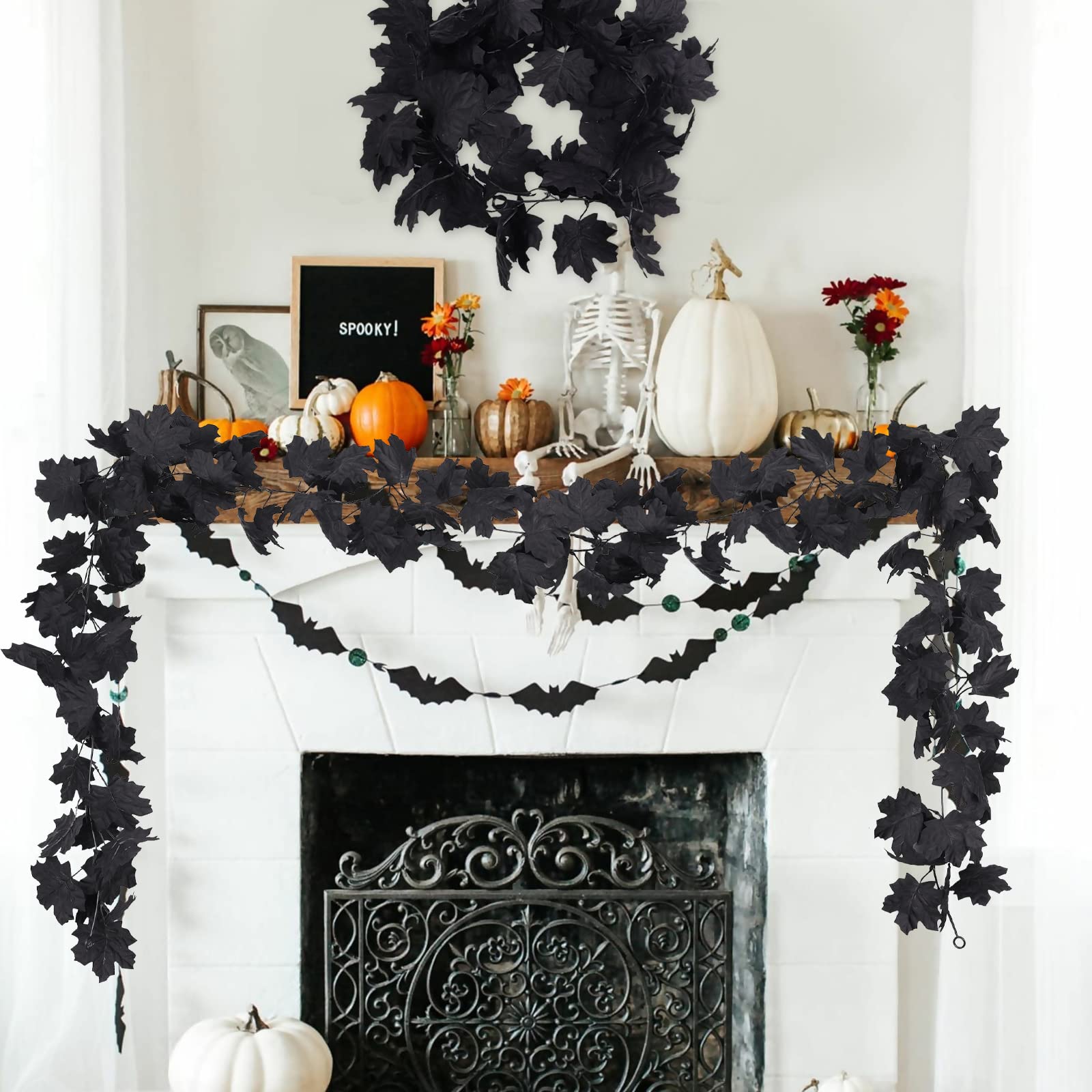 4x Herbst-Girlanden Mit Eichenblättern - 158cm Deko Für Halloween & Erntedank