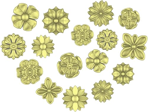 Miniatura 4 de Molde de tallado de silicona para arte de uñas 3D, tamaño pequeño, molde de silicona para arte de uñas, flor estrella, plantilla floral,