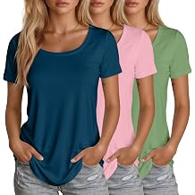 3 Pack Women Short Sleeve Shirts