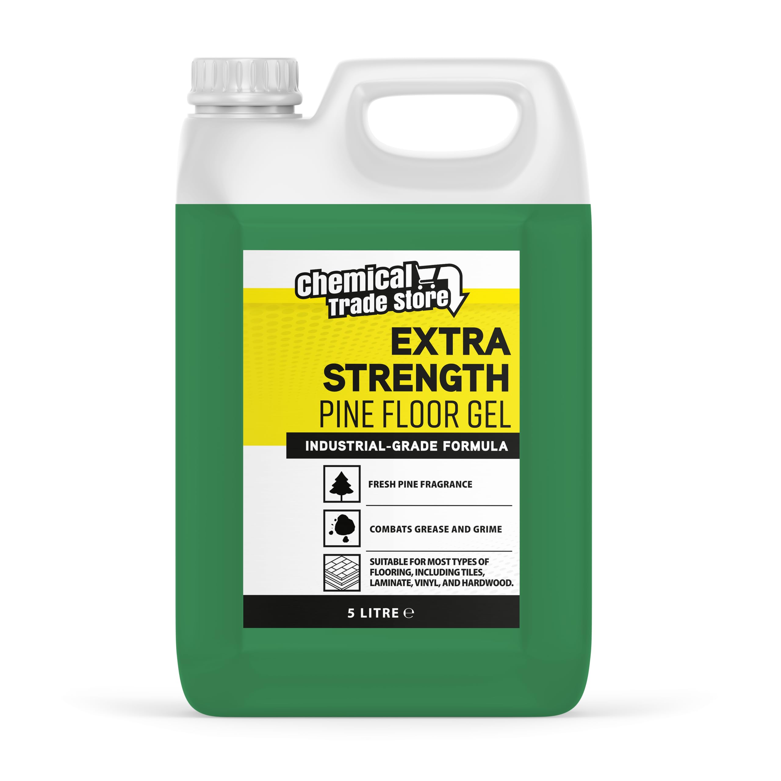 Chemical Trade Store - Pine Floor Gel 5L - Industrial Strength Floor Cleaner for Laminate, Tile, Vinyl & Hard Floors - Classic Pine Scent, Streak-Free Shine