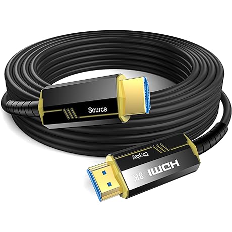 8K Fiber Optic HDMI Cable 100 FT, Premium High Speed HDMI Cord...