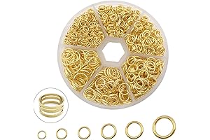 1500Pcs Mixed 6 Sizes Open Jump Rings for Jewelry Making