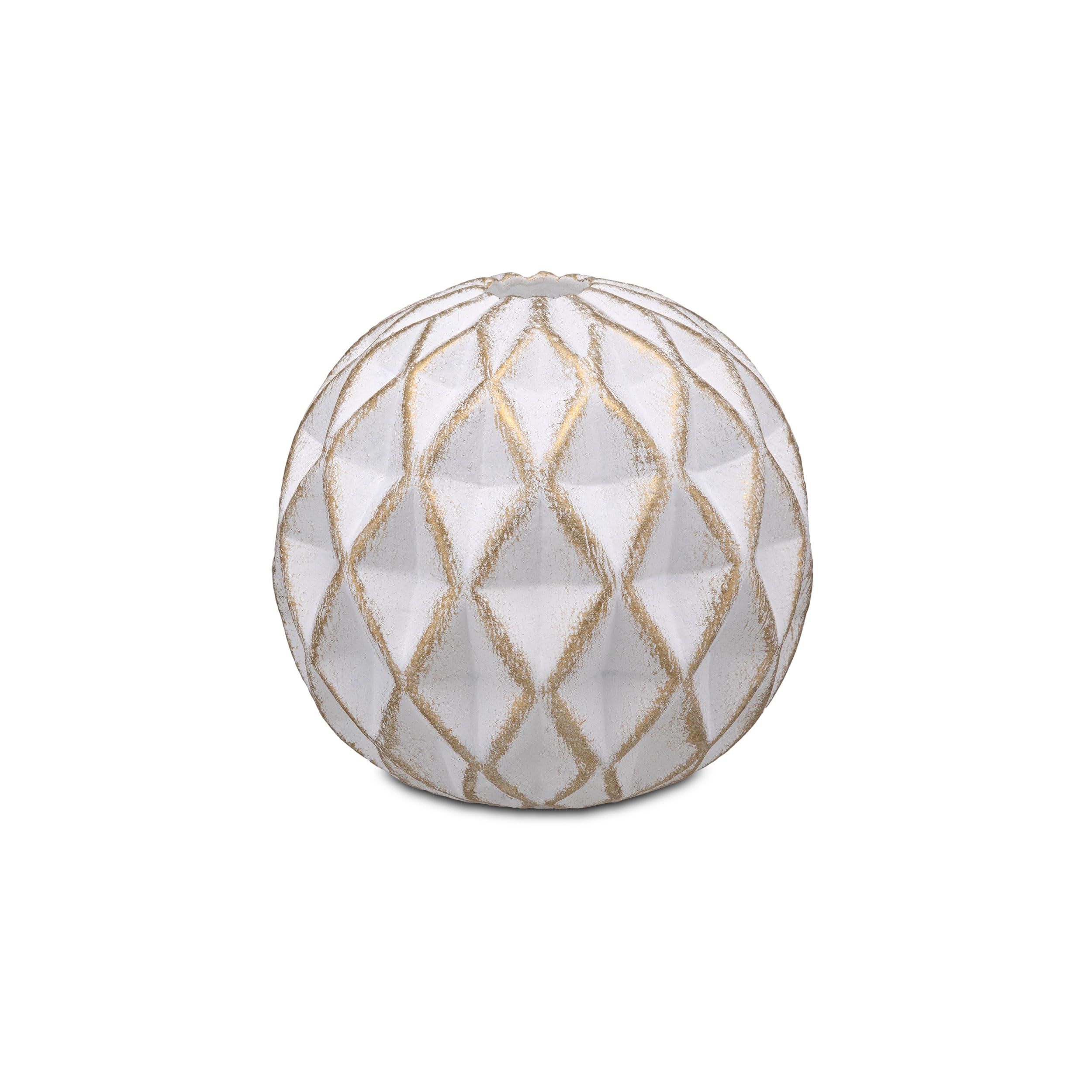 RITUALI Domestici - FACCIOLUCE Candle Holder Rhombus White, 12 x 12 x 12 h cm, Cement Resin Collection