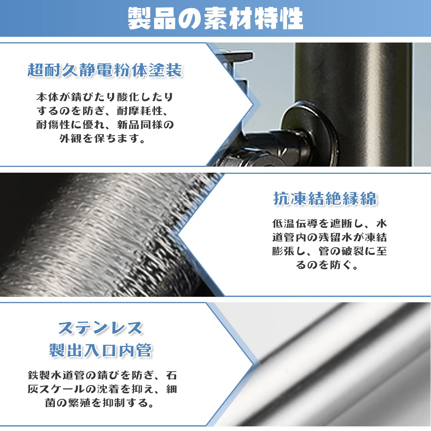 Amazon | YangAera ブラック ステンレス鋼 立水栓屋外おしゃれ 蛇口 2