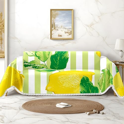 Vista 14 de Funda de sofá con estampado de limón, fundas de sofá resistentes a las manchas, protector universal de muebles