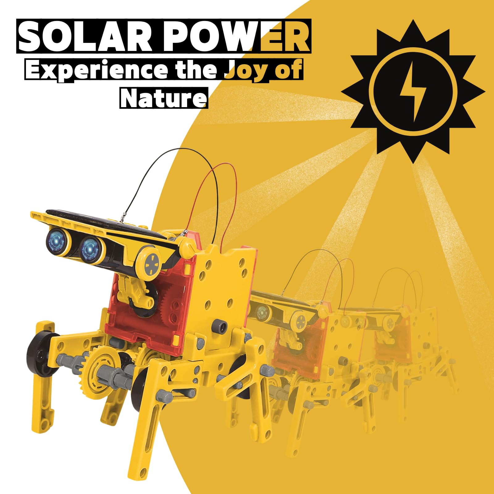 12-in-1 STEM Solar Robot Kit, Solar Powered Science Building Toys for Boys Age 8-12, Educational Robotics Learning Experiment Set for Kids